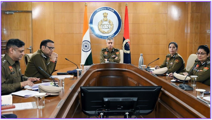 A meeting of high officials was held under the chairmanship of DGP Haryana Shatrujit Kapoor