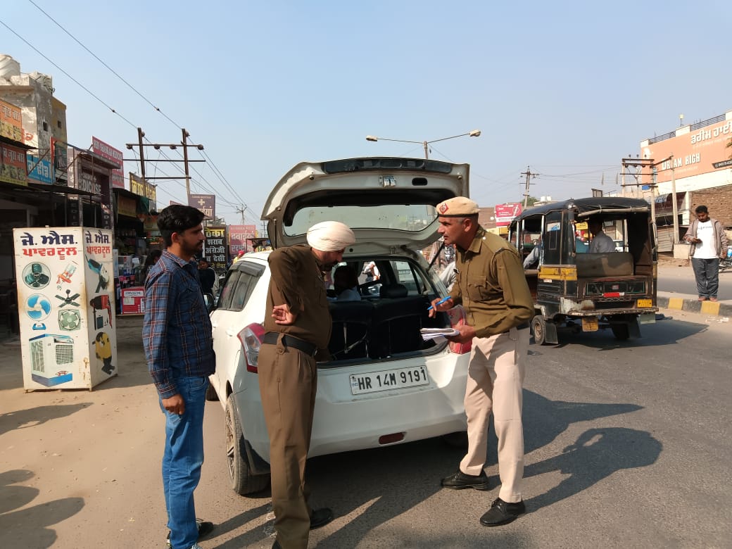 Dabwali police made security arrangements regarding assembly by-elections in Punjab